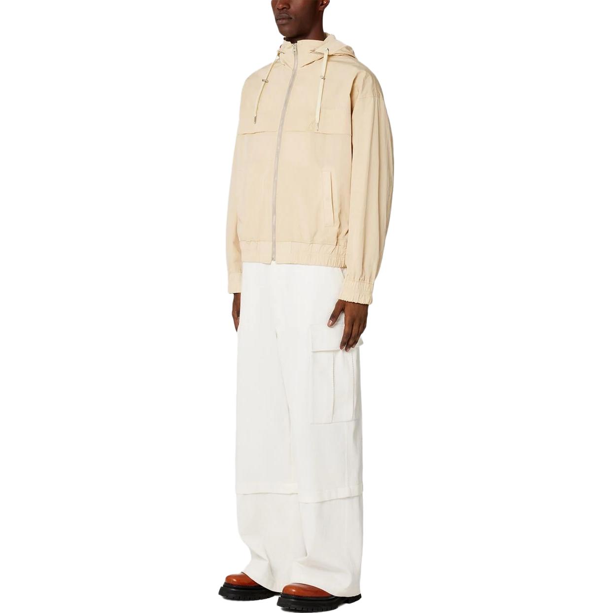 AMI PARIS Solid Beige Casual Hoodie Zip-Up Jacket UJK048276-709 圖 3