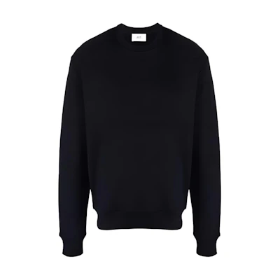 AMI PARIS Solid Blue Pullover Knitted Sweatshirt for Men. USW003730430