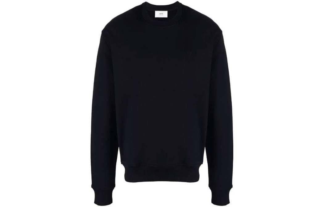 Order Sudadera Tejida Azul Sólido AMI PARIS para Hombre. USW003730430