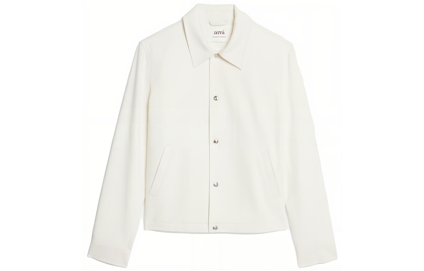 AMI PARIS Solid Color Single-Breasted Long Sleeve Casual Jacket 5123605M14061