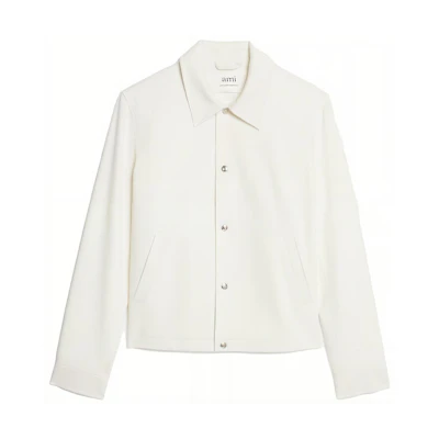 AMI PARIS Solid Color Single-Breasted Long Sleeve Casual Jacket 5123605M14061