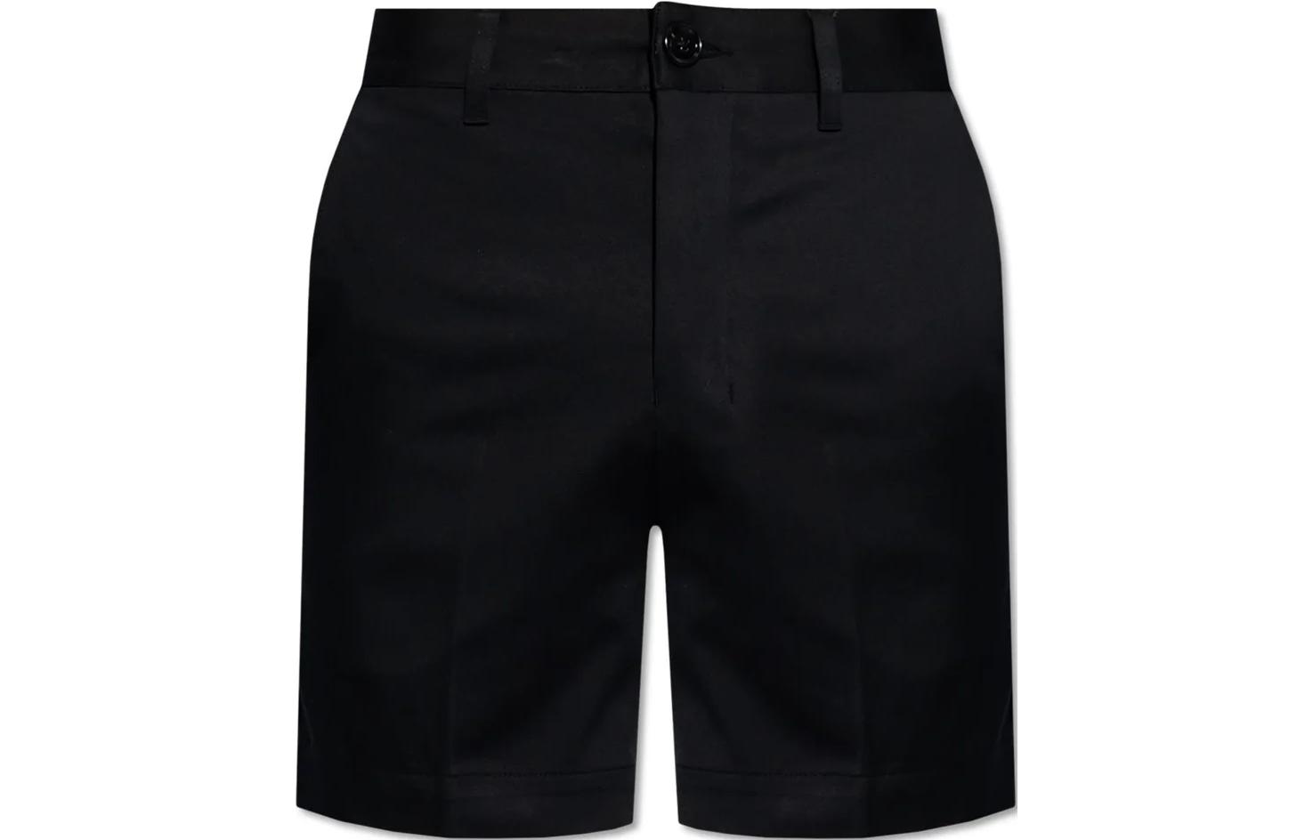 Order AMI PARIS Pantalones Cortos Negros Slim Fit de Hombre Casual Talle Medio. HSO004CO0009-001