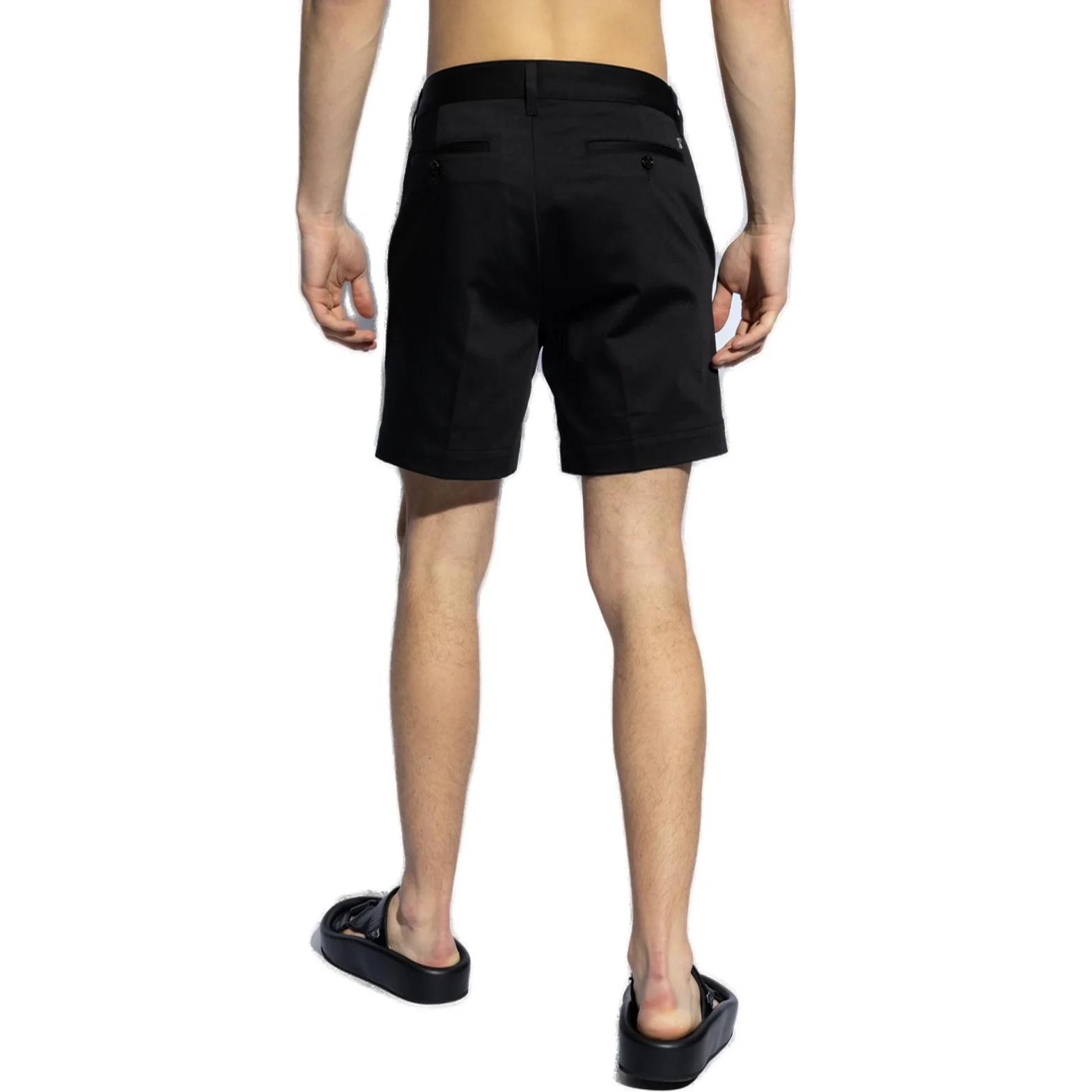 Shop AMI PARIS Pantalones Cortos Negros Slim Fit de Hombre Casual Talle Medio. HSO004CO0009-001