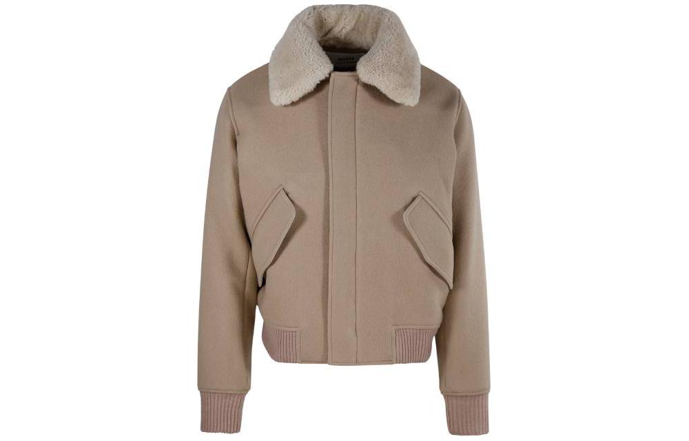 AMI PARIS Solid Color Zip-Up Collared Long Sleeve Jacket UJK010WV0020-265