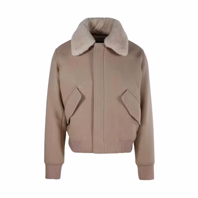 AMI PARIS Solid Color Zip-Up Collared Long Sleeve Jacket UJK010WV0020-265