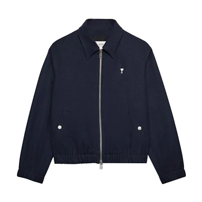AMI Paris Solid Color Zip Jacket H23HJK014WV0018