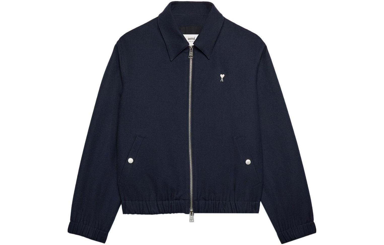 AMI Paris Solid Color Zip Jacket H23HJK014WV0018 圖 2