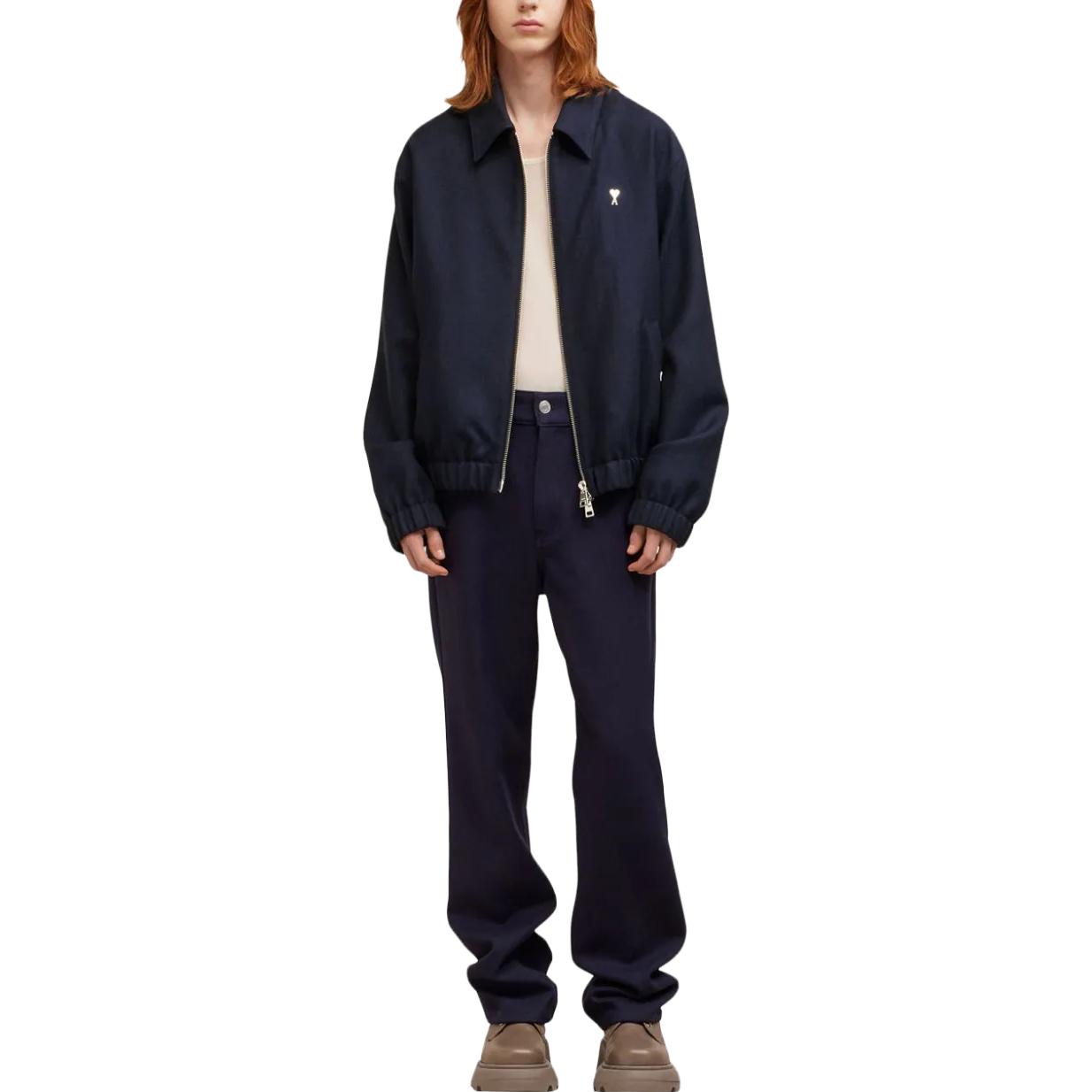 AMI Paris Solid Color Zip Jacket H23HJK014WV0018 圖 3