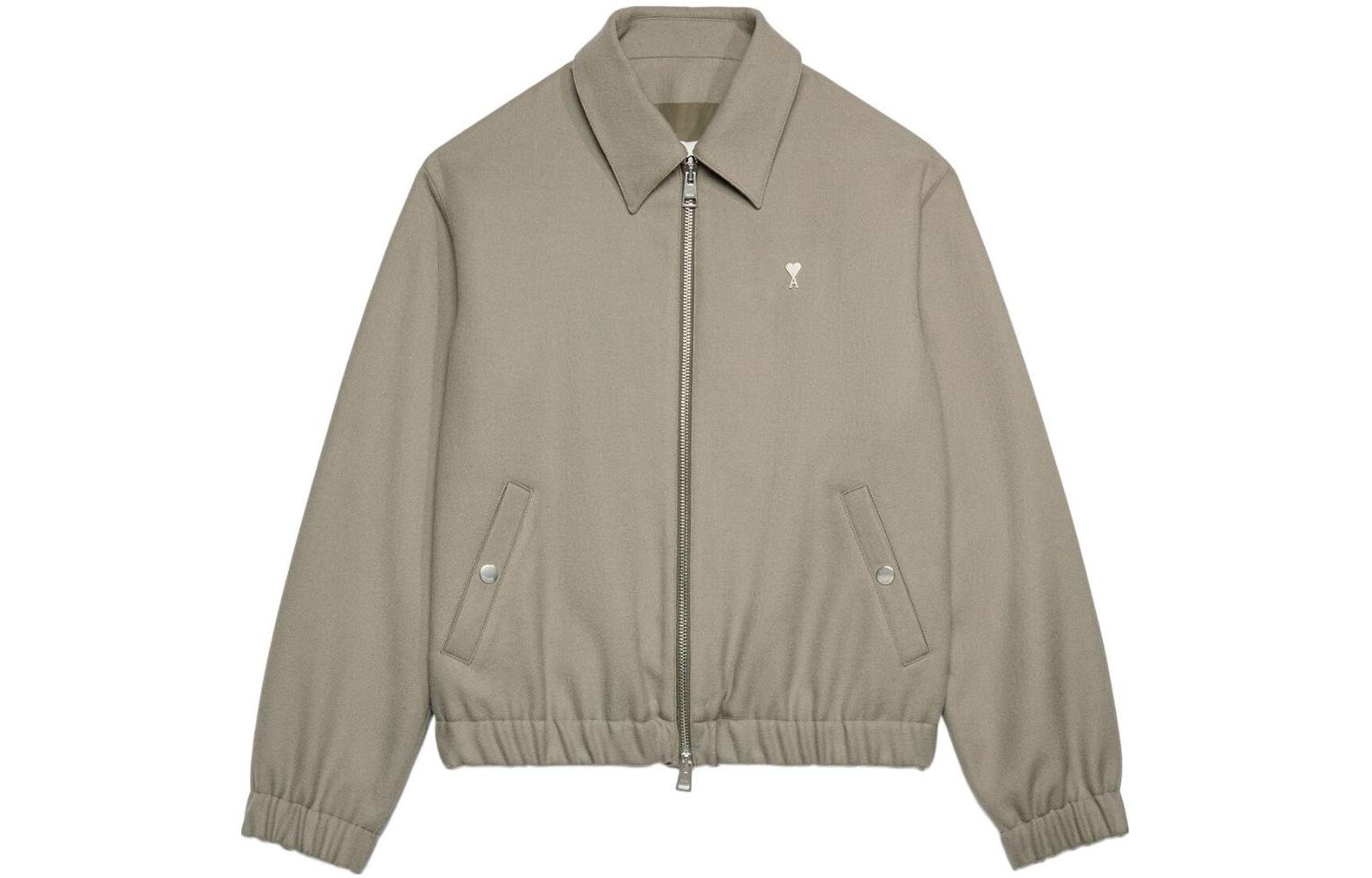 AMI Paris Solid Color Zip Jacket H23HJK014WV0018 圖 6