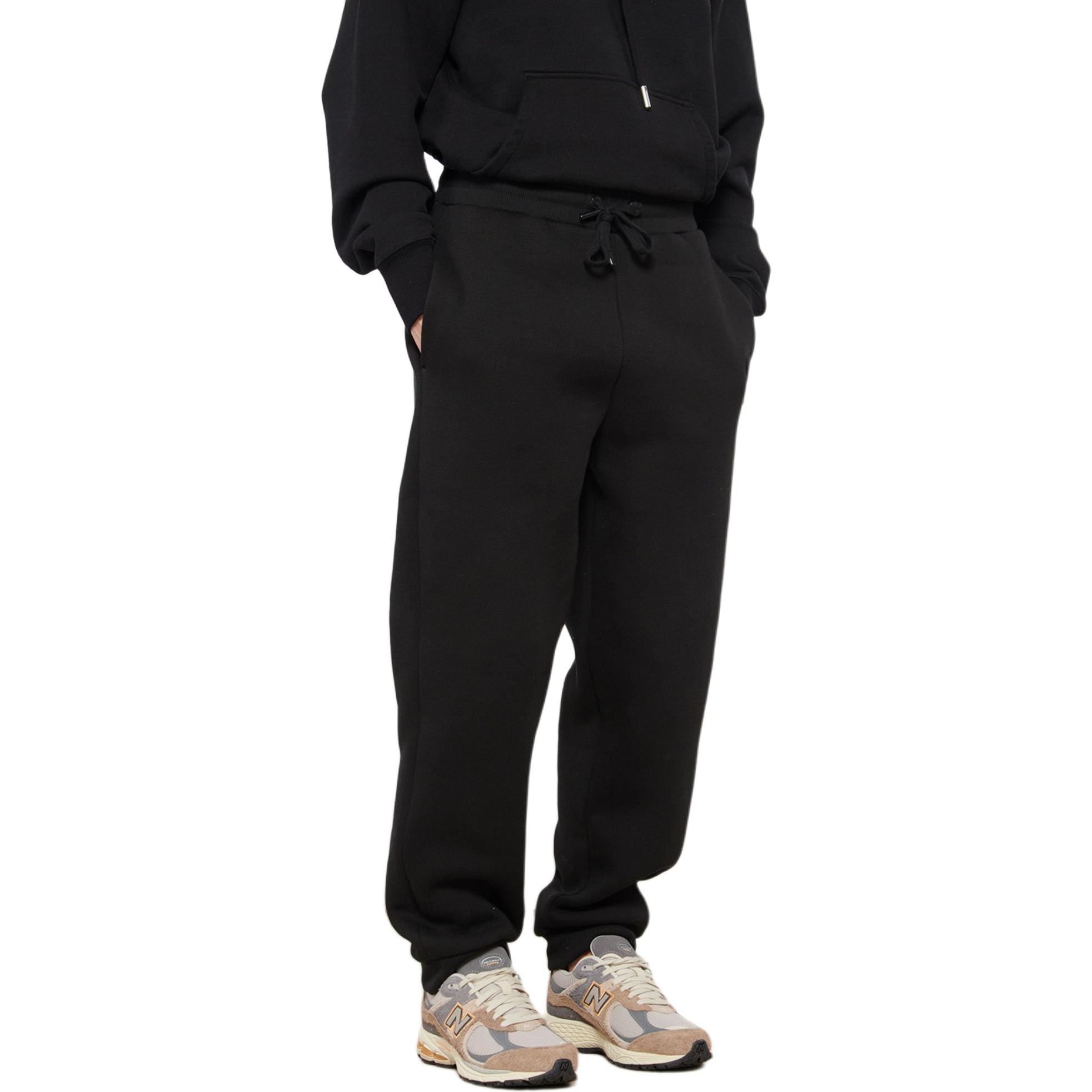 Details for AMI Paris 솔리드 로고 자수 니트 조거 팬츠 유니섹스 블랙. UTR2257490-01