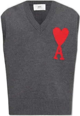 아미 파리 로고 브이넥 민소매 니트 조끼 유니섹스 UKS702018-067 Buy 아미 파리 로고 브이넥 민소매 니트 조끼 유니섹스 UKS702018-067