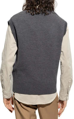 아미 파리 로고 브이넥 민소매 니트 조끼 유니섹스 UKS702018-067 Shop 아미 파리 로고 브이넥 민소매 니트 조끼 유니섹스 UKS702018-067