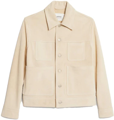 AMI Paris 男士麂皮經典扣式長袖襯衫外套 HJK224LH0003-709 Order AMI Paris 男士麂皮經典扣式長袖襯衫外套 HJK224LH0003-709