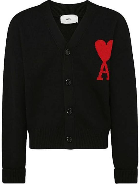 ami-paris-solid-v-neck-button-up-sweater-unisex-black-bfukc-002018009