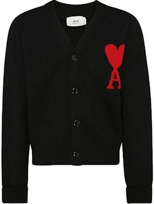 아미파리 솔리드 브이넥 버튼업 스웨터 유니섹스 - 블랙 BFUKC002018009 Order 아미파리 솔리드 브이넥 버튼업 스웨터 유니섹스 - 블랙 BFUKC002018009