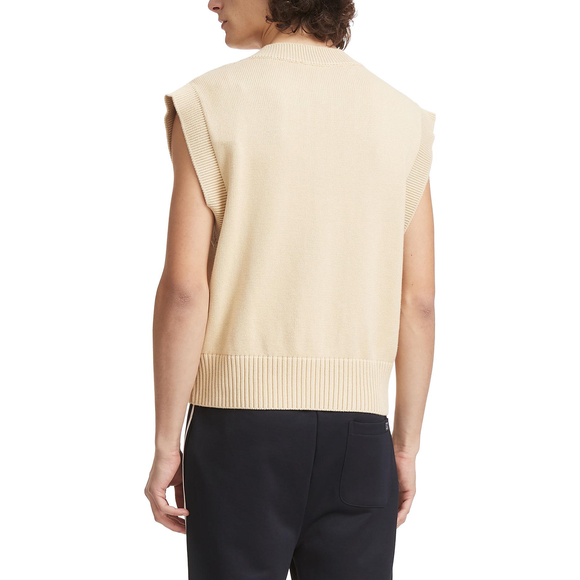 Purchase 아미 파리 솔리드 V넥 립드 편안한 탱크탑 베이지 남성용. UKS708016714