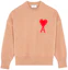 Order AMI PARIS SS21 ビッグハートロゴ クルーネック スウェット ベージュ ユニセックス. E21HK009016-250