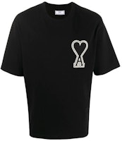 AMI PARIS SS21 Heart Logo Embroidered Crew Neck T-Shirt Black () A20HJ137726-001 AMI PARIS SS21 Heart Logo Embroidered Crew Neck T-Shirt Black () A20HJ137726-001
