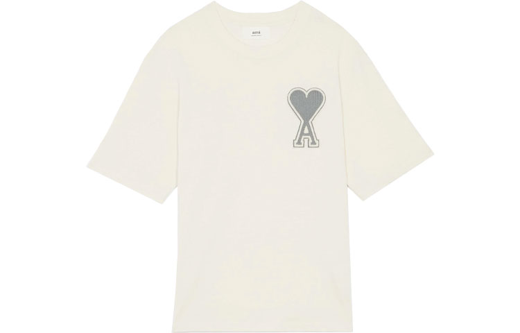 AMI Paris SS21 Heart Logo Embroidered White Crewneck T-Shirt SPEE21HJ141726-150 圖 2