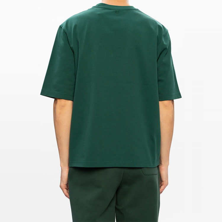 AMI Paris SS21 Heart Logo T-Shirt  Green A20HJ137726-300 圖 4