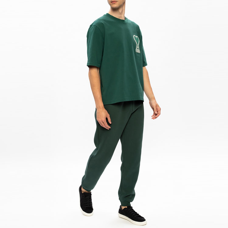 AMI Paris SS21 Heart Logo T-Shirt  Green A20HJ137726-300 圖 5