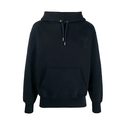 AMI PARIS SS21 Logo Embroidered Sweatshirt Navy Blue E21HJ058747-410