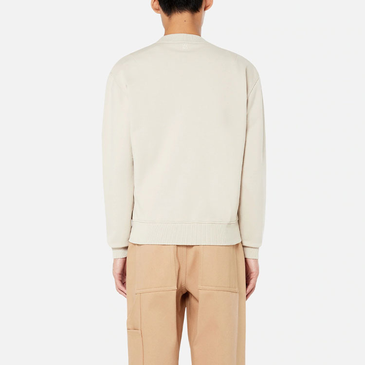 AMI Paris SS21 Logo Graphic Pullover Long Sleeve Sweatshirt Beige . E21HJ007730-250 圖 4