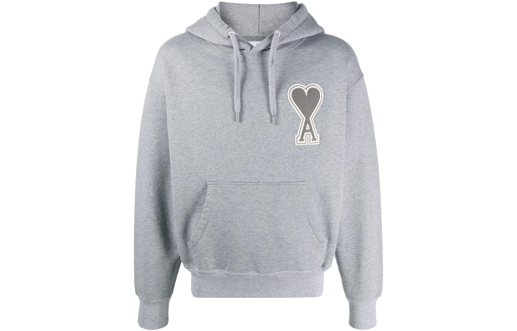 Order Sudadera Gris AMI PARIS SS21 con Logo de Corazón Contorno. A20HJ057747-055