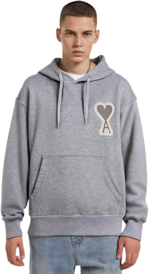 Sudadera Gris AMI PARIS SS21 con Logo de Corazón Contorno. A20HJ057747-055 Sizing Sudadera Gris AMI PARIS SS21 con Logo de Corazón Contorno. A20HJ057747-055