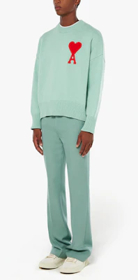 AMI PARIS SS21 Sweater Unisex Oversized Logo Hati Crewneck - Hijau Mint E21HK009016-303 Purchase AMI PARIS SS21 Sweater Unisex Oversized Logo Hati Crewneck - Hijau Mint E21HK009016-303