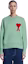 Details for AMI PARIS SS21 Sweater Unisex Oversized Logo Hati Crewneck - Hijau Mint E21HK009016-303