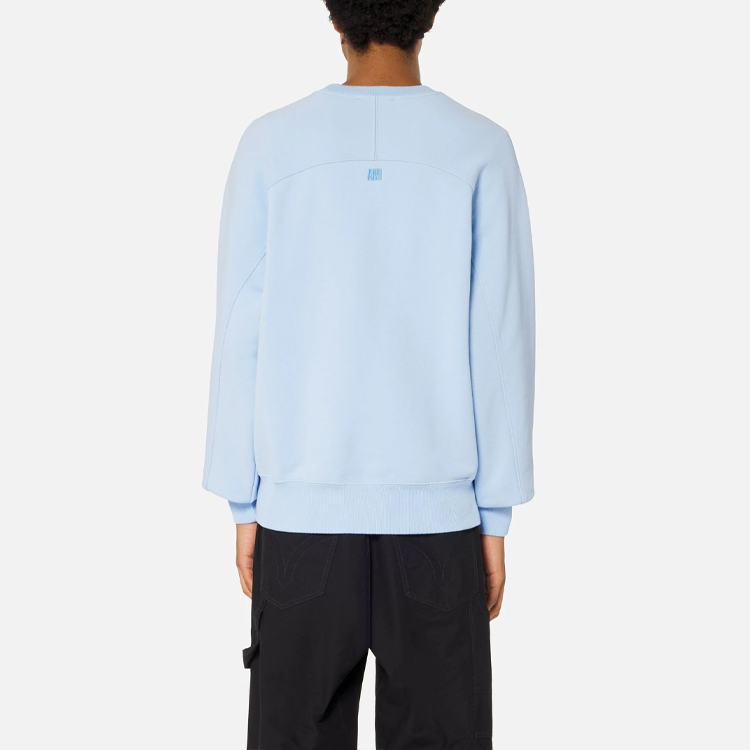 Purchase AMI PARIS SS22 藍色愛心刺繡Logo圓領衛衣. USW002747-450