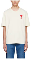 AMI Paris SS22 Heart Embroidered Crewneck T-Shirt White SPEUTS022726-150 AMI Paris SS22 Heart Embroidered Crewneck T-Shirt White SPEUTS022726-150