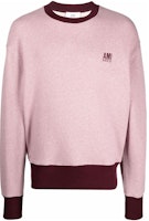 AMI Paris SS22 Pink Printed Pullover Long-Sleeve Sweatshirt HSW007732-655 AMI Paris SS22 Pink Printed Pullover Long-Sleeve Sweatshirt HSW007732-655