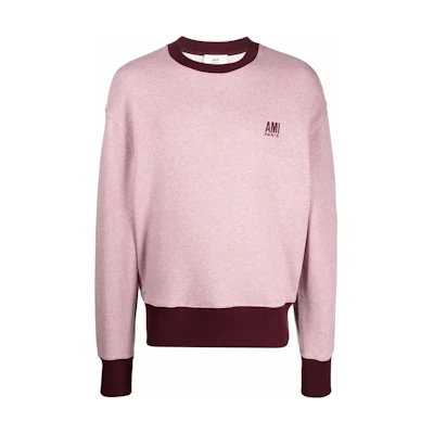 AMI Paris SS22 Pink Printed Pullover Long-Sleeve Sweatshirt HSW007732-655