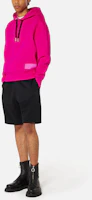 Shop AMI PARIS SS22 Solid Color Drawstring Shorts Black HSO602-747001