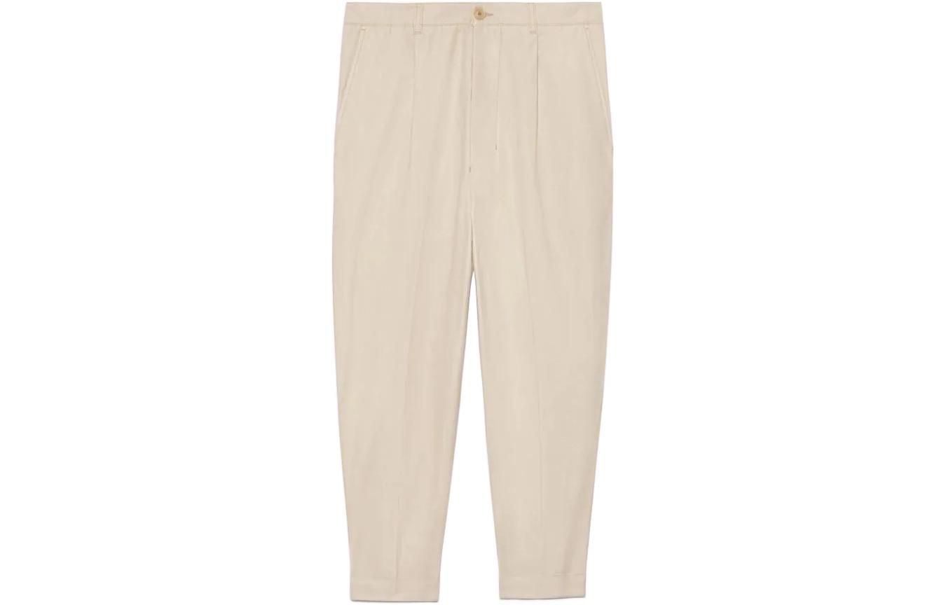 AMI PARIS SS22  Tapered Zipper Casual Pants Khaki Color HTR101-220250