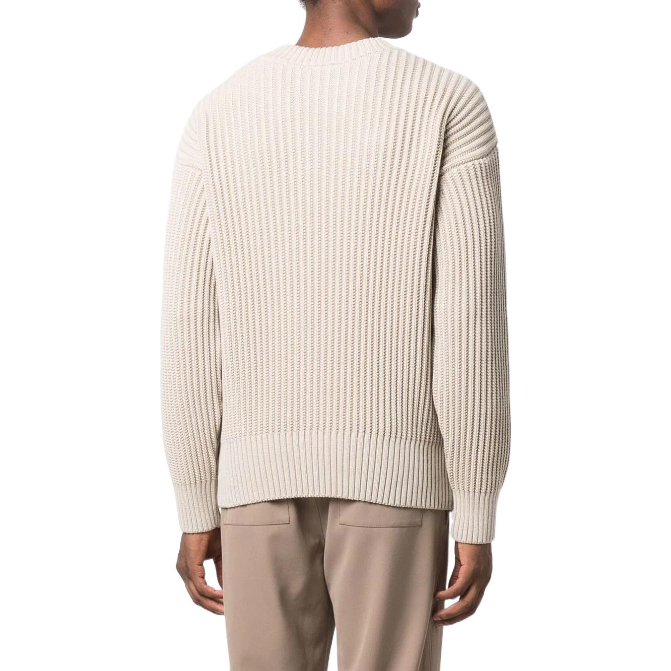 AMI Paris SS22  White Crewneck Pullover Knit Sweater Long Sleeve Casual. HKS010016252 圖 5