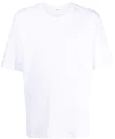 AMI PARIS SS22 White Crewneck T-Shirt with Heart Logo Embroidery. UTS002726-100 AMI PARIS SS22 White Crewneck T-Shirt with Heart Logo Embroidery. UTS002726-100