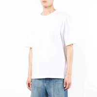 Purchase AMI巴黎 SS22 白色圓領心形刺繡標誌T恤 UTS002726-100