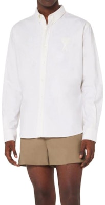 AMI PARIS SS22 白色愛心刺繡長袖襯衫 HSH124-480100 Purchase AMI PARIS SS22 白色愛心刺繡長袖襯衫 HSH124-480100