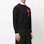 Purchase AMI Paris SS22 黑色紅心Logo圓領毛衣 男女款式適穿 UKS003016-009