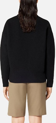 AMI Paris SS22 黑色大心紅標羊毛寬鬆毛衣 - 男女同款 UKS002018-009 Purchase AMI Paris SS22 黑色大心紅標羊毛寬鬆毛衣 - 男女同款 UKS002018-009