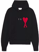 Order AMI PARIS SS22 Classic Ami de Coeur Heart Logo Hoodie Unisex Black Couples Wear UKS802-018009