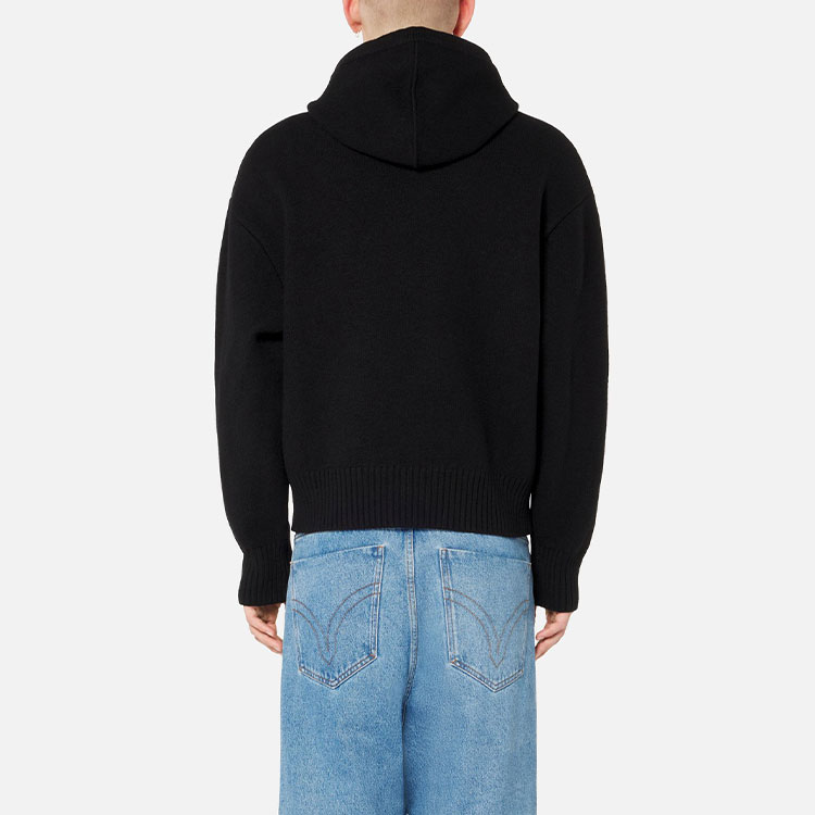 Purchase AMI PARIS SS22 經典愛心圖案連帽衫 黑色 情侶款 男女皆適合 UKS802-018009