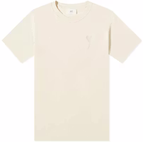 AMI PARIS SS22 Embroidered Logo Crewneck T-Shirt Unisex Off-White UTS002726-150 AMI PARIS SS22 Embroidered Logo Crewneck T-Shirt Unisex Off-White UTS002726-150