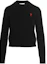 Buy AMI Paris SS22 Geometric Logo Wool Pullover Sweater Men’s Black. BFFKS001-001001