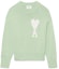 Buy AMI Paris SS22 綠色愛心Logo情侶款圓領毛衣 男女適穿款式 UKS003016-444