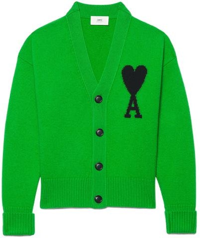 ami-paris-ss-22-green-wool-oversized-v-neck-cardigan-with-black-heart-logo-unisex-ukc-002-018313