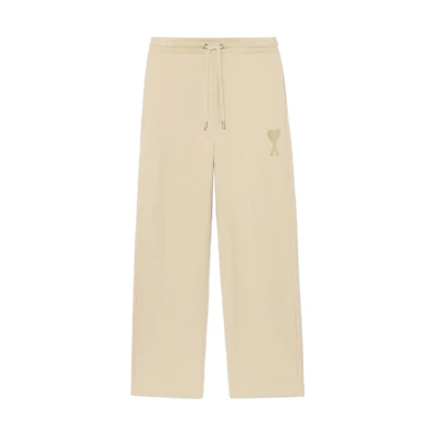 AMI Paris SS22 Heart Logo Drawstring Sweatpants Beige 秋 Season HTR202747-250